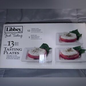 Libbey 13 Tasting Plates Just Tasting Set NIB